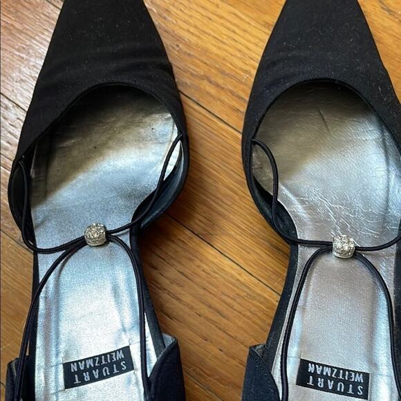 Vintage 2” Stuart Weitzman Black Heels with d'Orsay Style - Picture 6 of 8